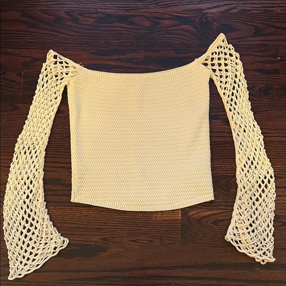 Elegant Cream Off-Shoulder Sweater